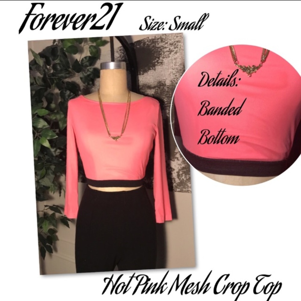 🏷3 for $15🏷 Forever 21 Hot Mesh Crop Top Small